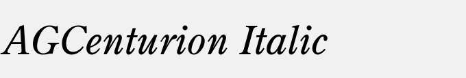AGCenturion Italic