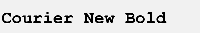 Courier New Bold