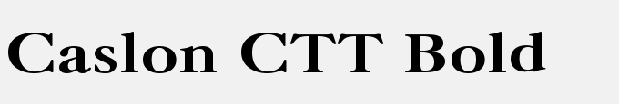 Caslon CTT Bold