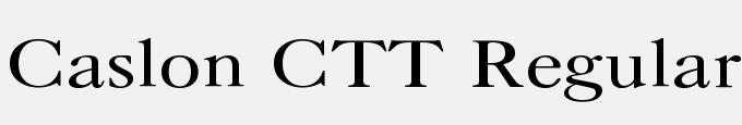 Caslon CTT Regular