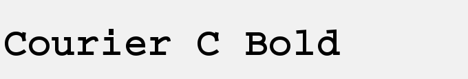 Courier C Bold