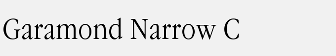 Garamond Narrow C