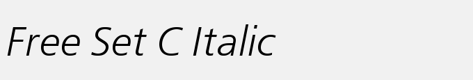 Free Set C Italic