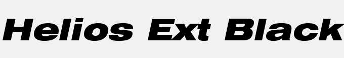 Helios Ext Black Italic