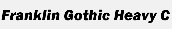 Franklin Gothic Heavy C Italic
