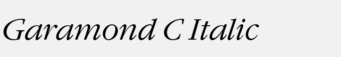 Garamond C Italic