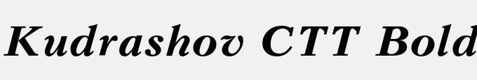 Kudrashov CTT Bold Italic