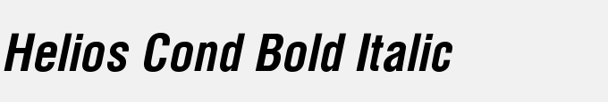 Helios Cond Bold Italic