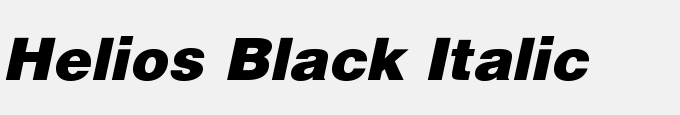 Helios Black Italic