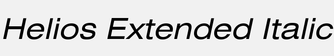 Helios Extended Italic