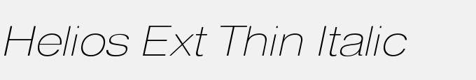 Helios Ext Thin Italic