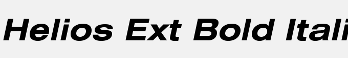 Helios Ext Bold Italic