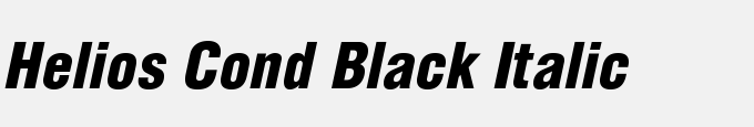 Helios Cond Black Italic