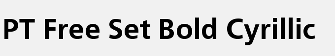 PT Free Set Bold Cyrillic