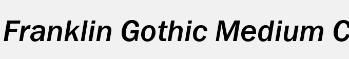 Franklin Gothic Medium C Italic