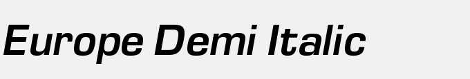 Europe Demi Italic