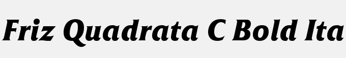 Friz Quadrata C Bold Italic