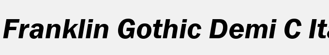 Franklin Gothic Demi C Italic