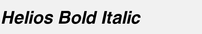 Helios Bold Italic
