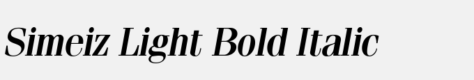 Simeiz Light Bold Italic