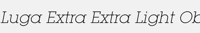 Luga Extra Extra Light Oblique