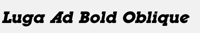 Luga Ad Bold Oblique