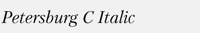 Petersburg C Italic