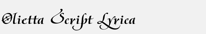 Olietta Script Lyrica Bold Italic