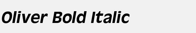 Oliver Bold Italic