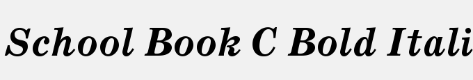 School Book C Bold Italic