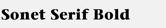 Sonet Serif Bold
