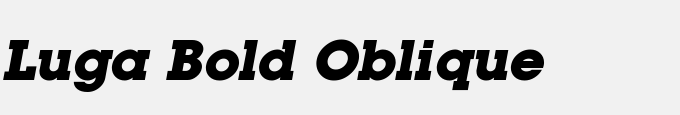 Luga Bold Oblique