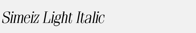 Simeiz Light Italic