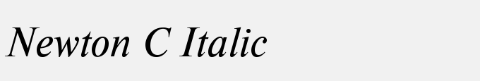 Newton C Italic