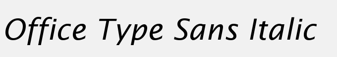 Office Type Sans Italic