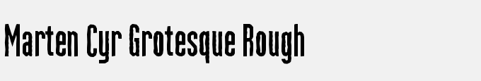 Marten Cyr Grotesque Rough