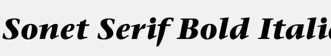 Sonet Serif Bold Italic