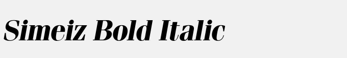 Simeiz Bold Italic