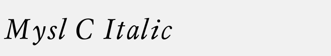 Mysl C Italic
