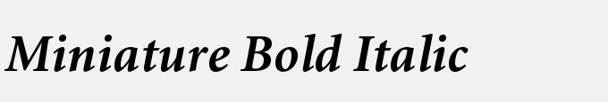 Miniature Bold Italic