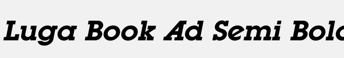 Luga Book Ad Semi Bold Oblique