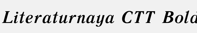 Literaturnaya CTT Bold Italic