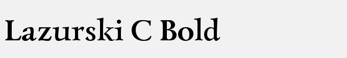 Lazurski C Bold