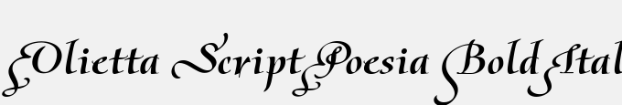 Olietta Script-Poesia Bold Italic