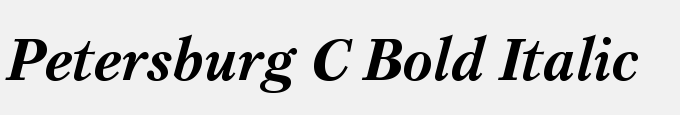 Petersburg C Bold Italic