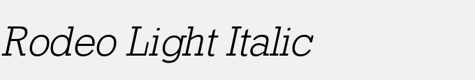 Rodeo Light Italic