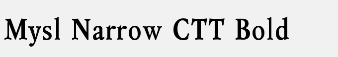 Mysl Narrow CTT Bold
