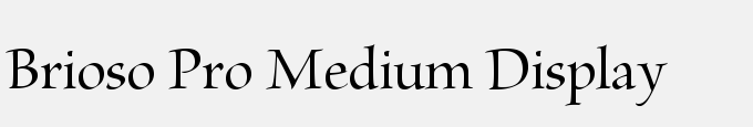 Brioso Pro Medium Display