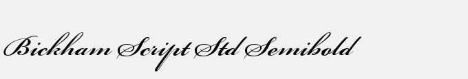 Bickham Script Std Semibold