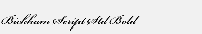 Bickham Script Std Bold